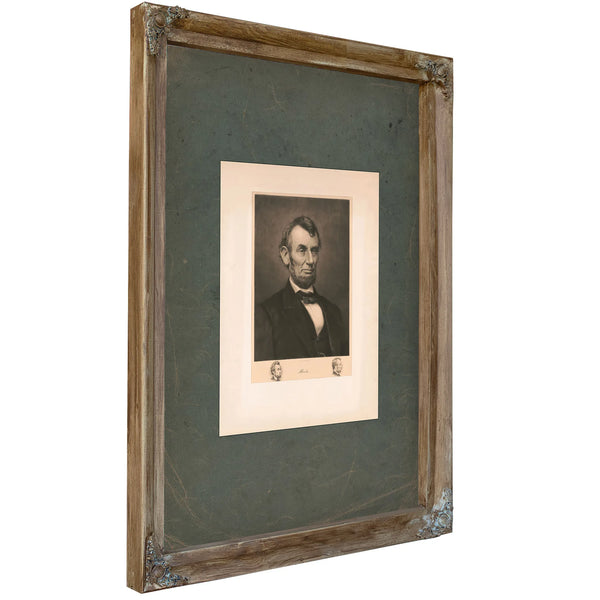 Abraham Lincoln 195 — Verdigris Framed Canvas Print | Bella Frye