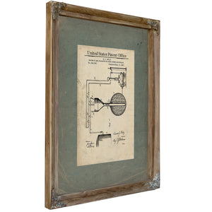 The Alchemists Shortcut Patent for Artificial Spirits Aging — Verdigris Framed Canvas Print | Bella Frye