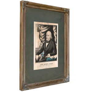 John Quincy Adams Sixth President of the United States 1835 1856 — Verdigris Framed Canvas Print | Bella Frye