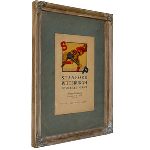 December 3 1922 Stanford Versus Pitt Game Day Program 85c3d — Verdigris Framed Canvas Print | Bella Frye