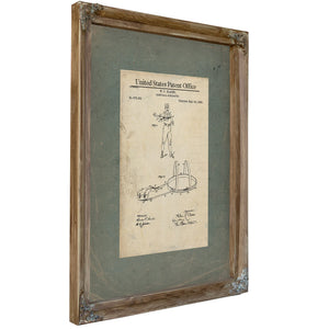 Us Patent No. 475432 Base Ball Apparatus by Wc Blades (1892) — Verdigris Framed Canvas Print | Bella Frye