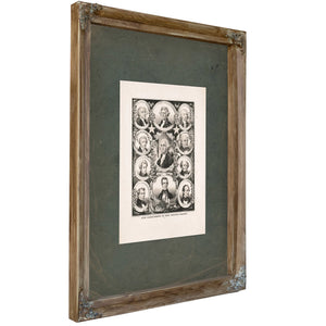 The Presidents of the United States 1847 — Verdigris Framed Canvas Print | Bella Frye