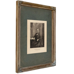 General Grant in His Library Writing His Memoirs 1885 1885 — Verdigris Framed Canvas Print | Bella Frye
