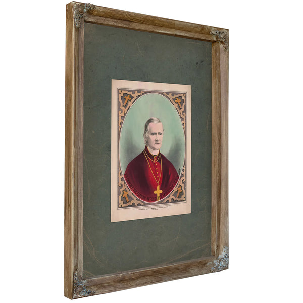 His Eminence the Cardinal Mccloskey Archbishop of New York 1875 — Verdigris Framed Canvas Print | Bella Frye