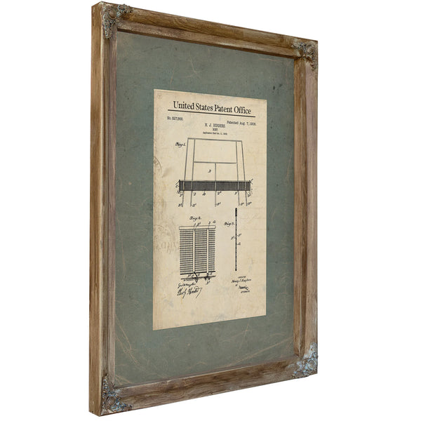 United States Patent No. 827868 Hj Hughes Net Patent August 7 196 — Verdigris Framed Canvas Print | Bella Frye