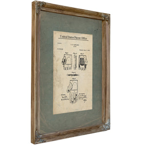 Us Patent No. 325968 Glove by G H Rawlings (1885) — Verdigris Framed Canvas Print | Bella Frye