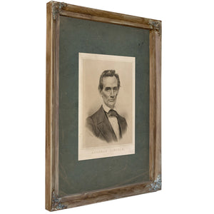 Abraham Lincoln 186s — Verdigris Framed Canvas Print | Bella Frye