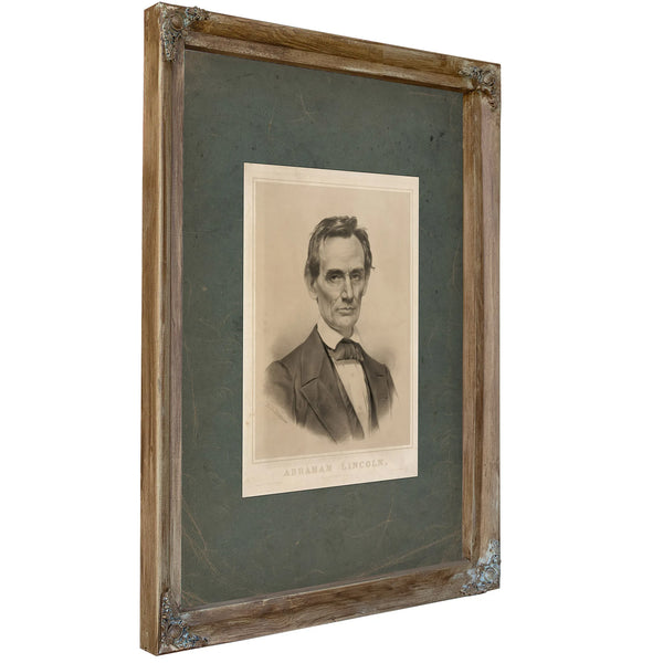Abraham Lincoln 186s — Verdigris Framed Canvas Print | Bella Frye