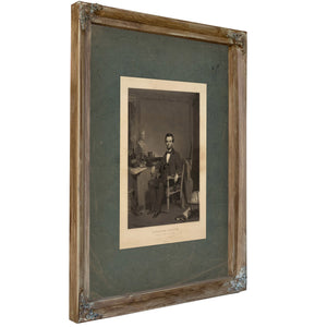 Abraham Lincoln President of the United States 19th Century 1 — Verdigris Framed Canvas Print | Bella Frye
