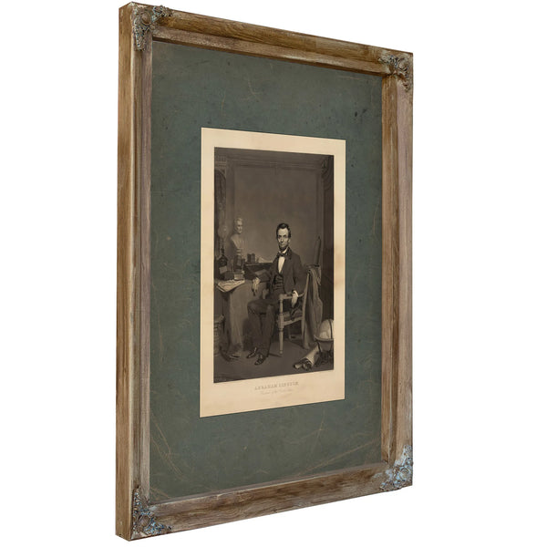 Abraham Lincoln President of the United States 19th Century 1 — Verdigris Framed Canvas Print | Bella Frye