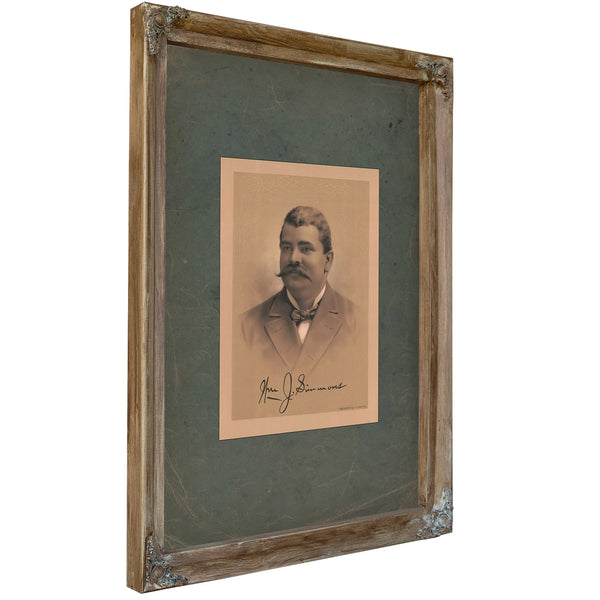 William J Simmons 1891 — Verdigris Framed Canvas Print | Bella Frye