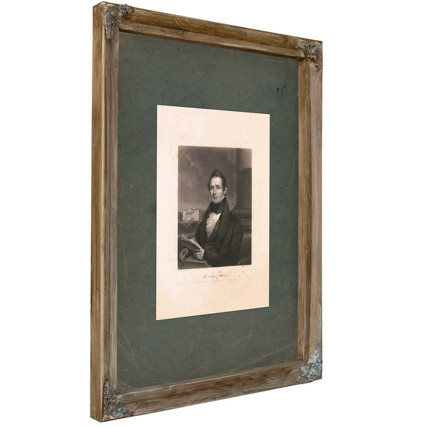 Thaddeus Stevens 1838 — Verdigris Framed Canvas Print | Bella Frye