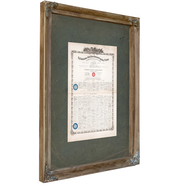 The Administators of the United States Government at the Beginning of Its 2nd Century 1877 — Verdigris Framed Canvas Print | 