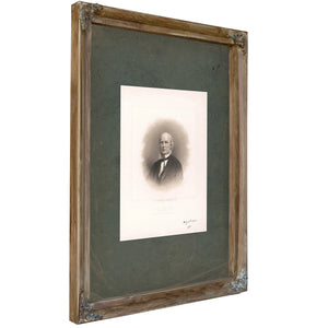 Horace Greeley 1865 — Verdigris Framed Canvas Print | Bella Frye