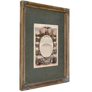Emancipation Proclamation 1864 — Verdigris Framed Canvas Print | Bella Frye