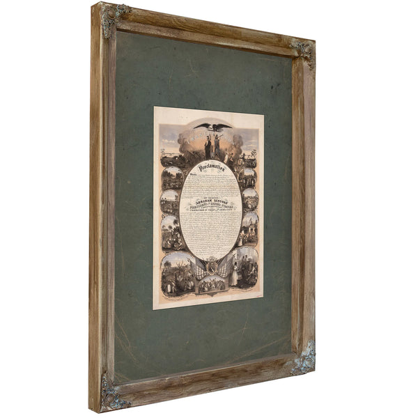 Emancipation Proclamation 1864 — Verdigris Framed Canvas Print | Bella Frye