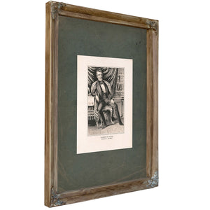 James K Polk Freedoms Champion 1846 — Verdigris Framed Canvas Print | Bella Frye