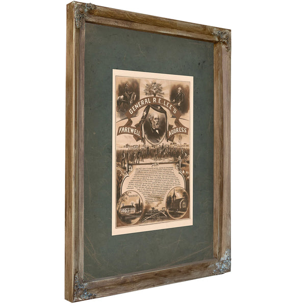 General Re Lees Farewell Address 19th Century — Verdigris Framed Canvas Print | Bella Frye