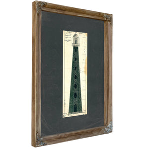 The Cumberland Island Beacon a Tower Lost to Time — Verdigris Framed Canvas Print | Bella Frye