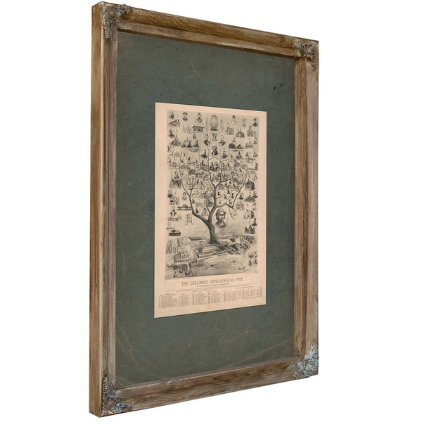The Columbus Genealogical Tree of the Worlds Columbian Exposition Chicago Ill 1893 1893 — Verdigris Framed Canvas Print | Bel