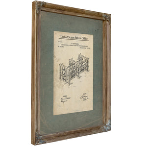 The Bonded Spirits Blueprint a Study in Barrel Architecture — Verdigris Framed Canvas Print | Bella Frye