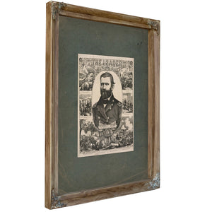 The Leader and His Battles Ulysses S Grant Lieutenant General Usa 1866 — Verdigris Framed Canvas Print | Bella Frye
