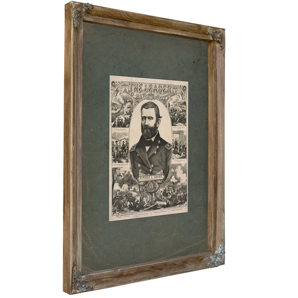 The Leader and His Battles Ulysses S Grant Lieutenant General Usa 1866 — Verdigris Framed Canvas Print | Bella Frye