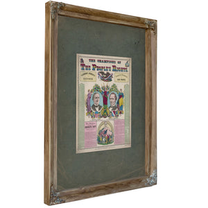The Champions of the Peoples Right 1876 — Verdigris Framed Canvas Print | Bella Frye