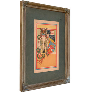 Spanish American Soldiers and Flags 1898 — Verdigris Framed Canvas Print | Bella Frye