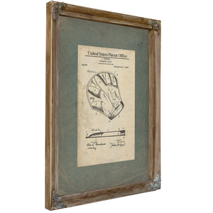 Us Patent No. 942262 Swimming Glove by C Iverson (199) — Verdigris Framed Canvas Print | Bella Frye