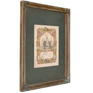 United Americans of the State of New York 1848 — Verdigris Framed Canvas Print | Bella Frye