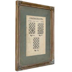 US Patent No. 6446966 B1 Chess Move Notation System (september 1 22) — Verdigris Framed Canvas Print | Bella Frye