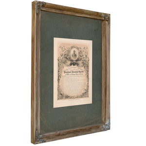 The Inaugural Address of President Abraham Lincoln Delivered in the National Capitol March 4th 1865 1865 — Verdigris Framed C