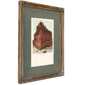 The Gilded Palace Where Astors Built Their Empire in Brick and Ambition — Verdigris Framed Canvas Print | Bella Frye