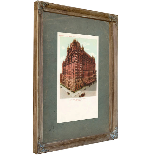 The Gilded Palace Where Astors Built Their Empire in Brick and Ambition — Verdigris Framed Canvas Print | Bella Frye