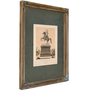 Jackson Monument in the City of Washington 1848 — Verdigris Framed Canvas Print | Bella Frye