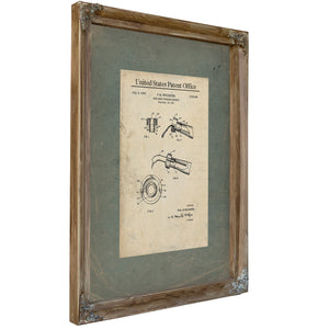 The Woodburn Patent Anatomy of a Pour — Verdigris Framed Canvas Print | Bella Frye