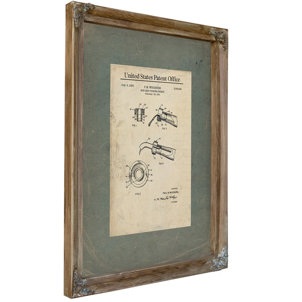 The Woodburn Patent Anatomy of a Pour — Verdigris Framed Canvas Print | Bella Frye