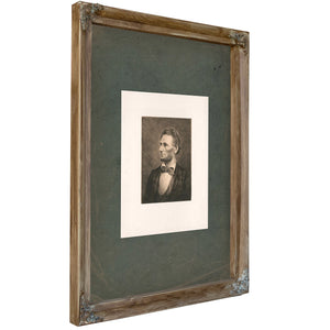 Abraham Lincoln in 1863 191 — Verdigris Framed Canvas Print | Bella Frye