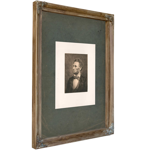Abraham Lincoln in 1863 191 — Verdigris Framed Canvas Print | Bella Frye