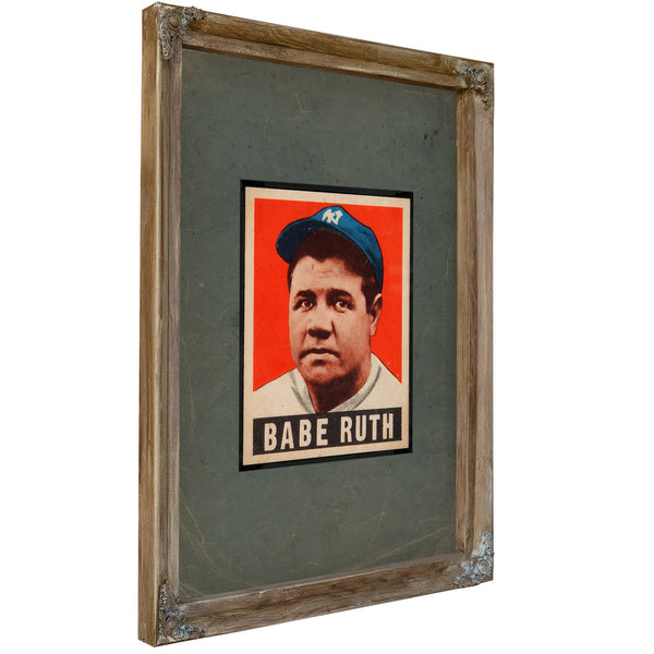 Leaf Babe Ruth — Verdigris Framed Canvas Print | Bella Frye