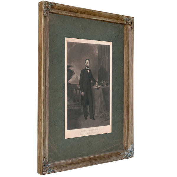 Abraham Lincoln President of the United States 19th Century — Verdigris Framed Canvas Print | Bella Frye