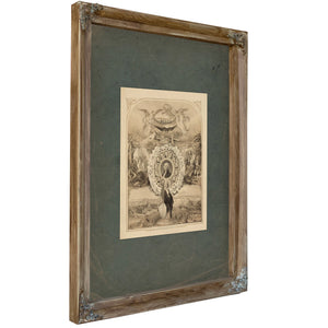 The American Union 1861 — Verdigris Framed Canvas Print | Bella Frye