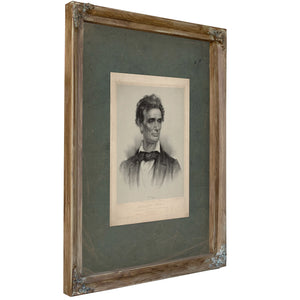 Abraham Lincoln 186 — Verdigris Framed Canvas Print | Bella Frye