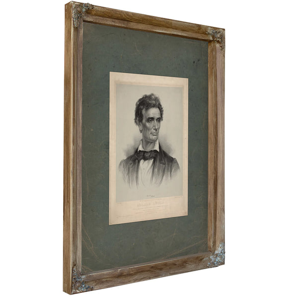 Abraham Lincoln 186 — Verdigris Framed Canvas Print | Bella Frye