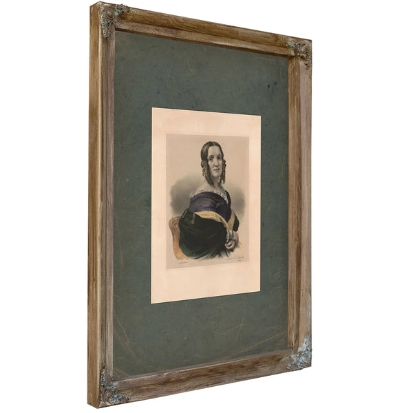 Angelica Van Buren 1844 — Verdigris Framed Canvas Print | Bella Frye