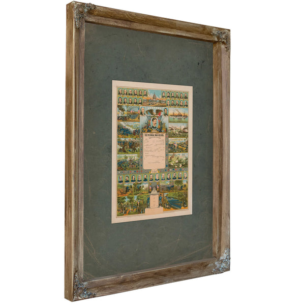Pictorial War Records 1899 — Verdigris Framed Canvas Print | Bella Frye
