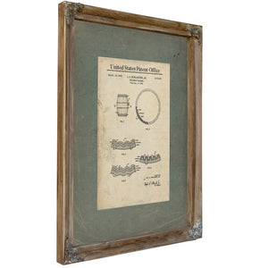 The Charred Oak Conspiracy Patent for the Devils Vessel — Verdigris Framed Canvas Print | Bella Frye