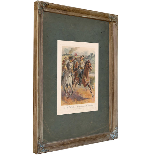 General James Ewell Brown Stuarts Raid Around Mcclellan June 1862 19 — Verdigris Framed Canvas Print | Bella Frye