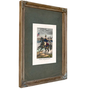 General Taylor and Staff the Heroes of Palo Alto Reseca De La Palma Monterey and Buena Vista 1847 — Verdigris Framed Canvas P